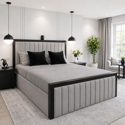 Panelled piping border - panelled, bed