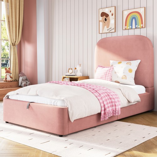 Upholstered bed single - upholstered,