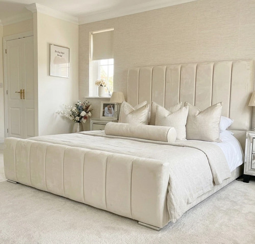 Double lined panel bed - lined, frame