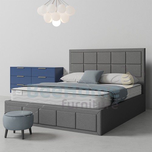 Grey ottoman storage - ottoman, lift