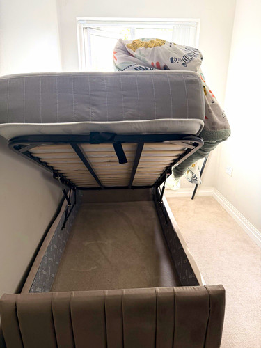 Grey upholstered single - grey,