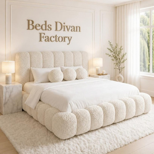 Ottoman boucle teddy - ottoman, frame