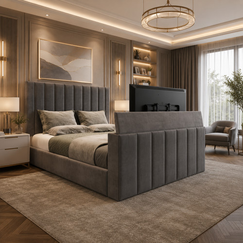 Storage ottoman bed - storage, tv
