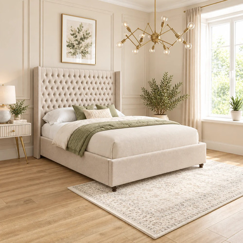 Luxury tall winged upholstered - luxury,
