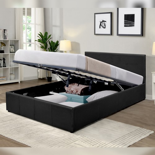 Storage ottoman bed - storage, faux