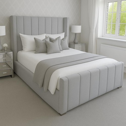 Nina plush velvet winged bed - plush,