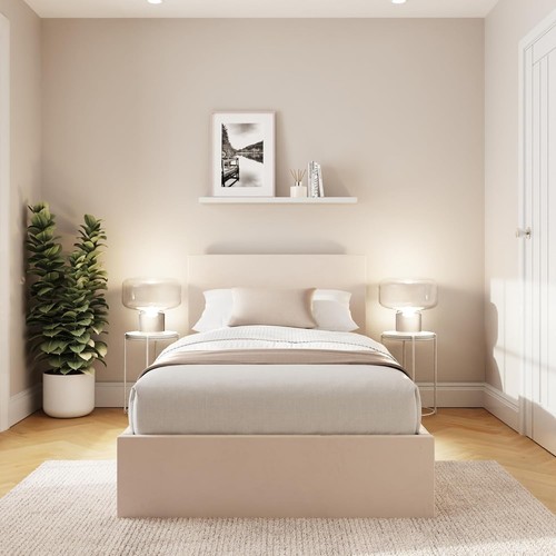 Single natural upholstered - single,