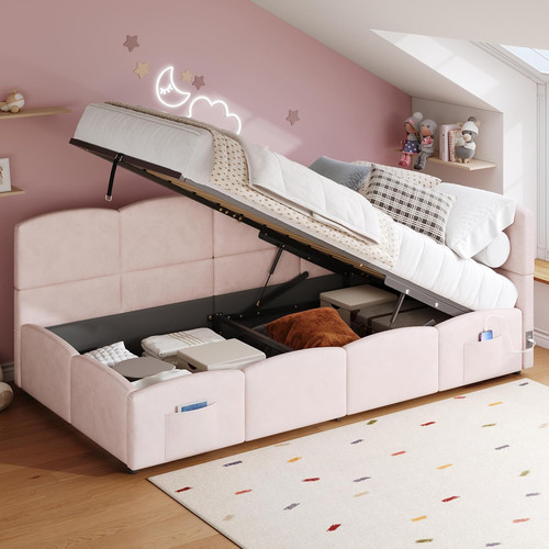 Single ottoman storage bed - single,