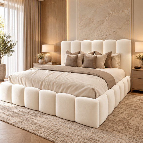 Ottoman bed plush velvet - bed,