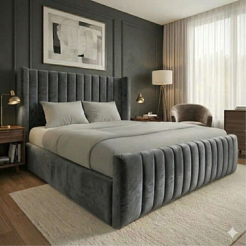 Ottoman bed winged plush - bed,