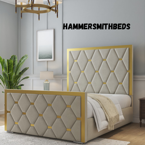 Golden plated bed frame - plated,